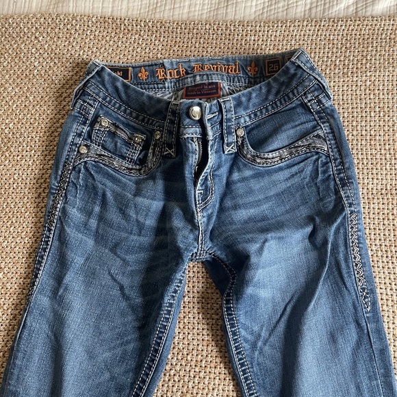Rock Revival BUNDLE Women's Blue Jeans size 26 straight/boot - Picture 14 of 15